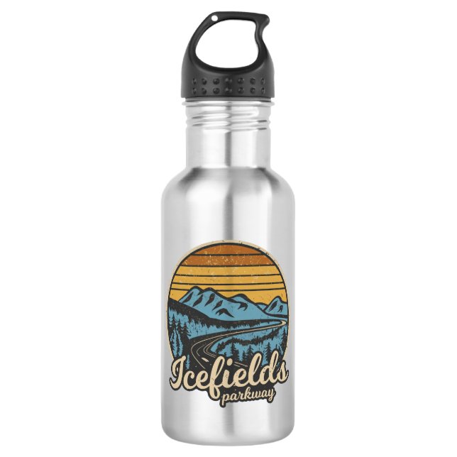 Icefields Parkway Alberta Canada Retro 532 Ml Water Bottle (Front)