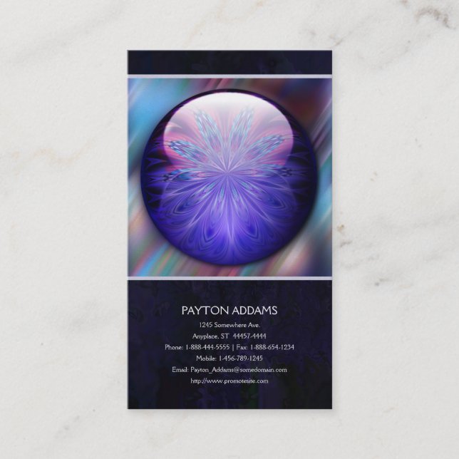 IceFire Jewel - Vertical Business Card (Front)