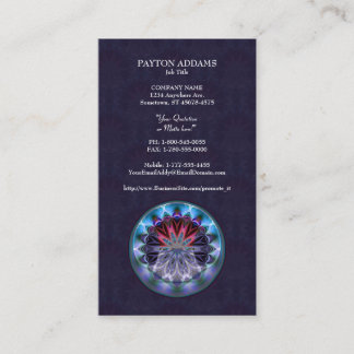 IceFire Mandala Vertical Business Card