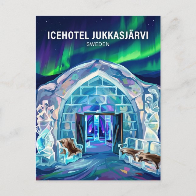 ICEHOTEL Jukkasjärvi Sweden Postcard (Front)