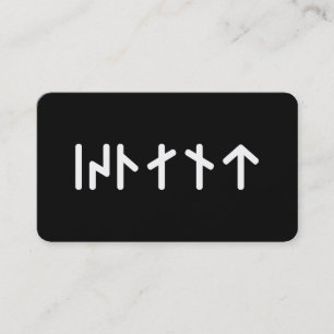 Iceland ᛁᛋᛚᛅᚾᛏ ~ Younger Futhark Runes Business Card