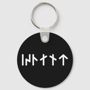 Iceland ᛁᛋᛚᛅᚾᛏ ~ Younger Futhark Runes Key Ring