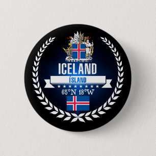 Iceland 6 Cm Round Badge