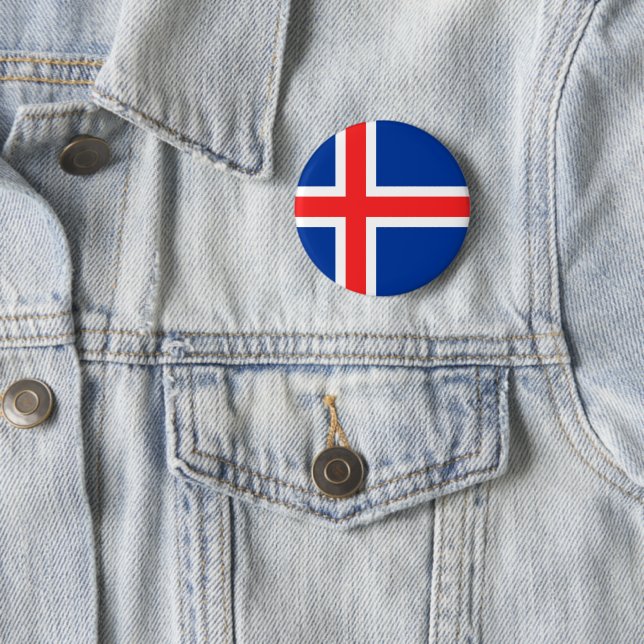 Iceland 6 Cm Round Badge (In Situ)