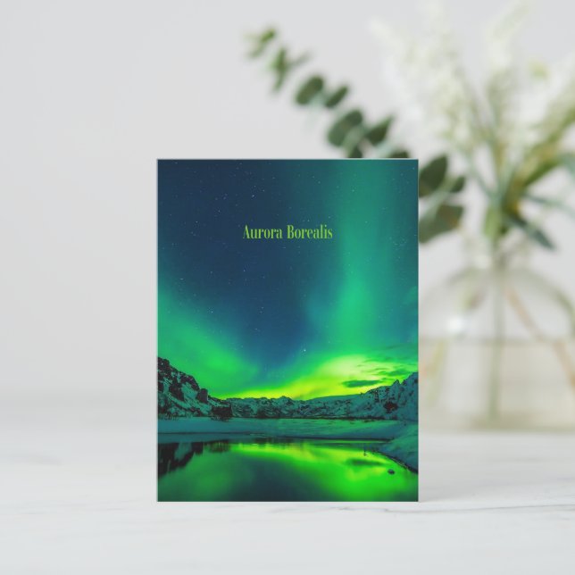 Iceland, Aurora Borealis Postcard (Standing Front)