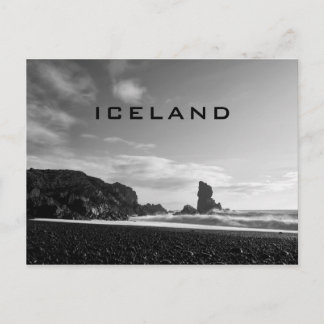 Iceland black beach souvenir postcard