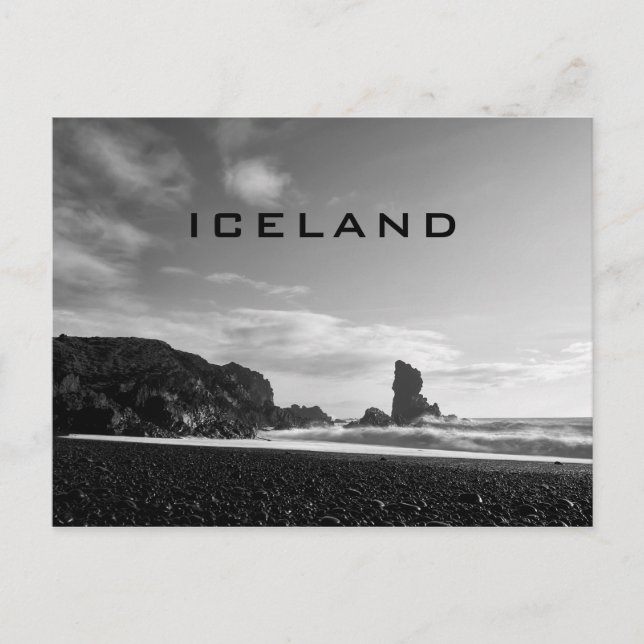 Iceland black beach souvenir postcard (Front)