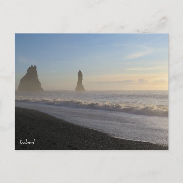 Iceland Black Sand Beach Postcard (Front)