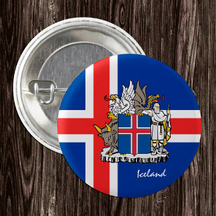 Iceland button, patriotic Icelandic Flag fashion 3 Cm Round Badge