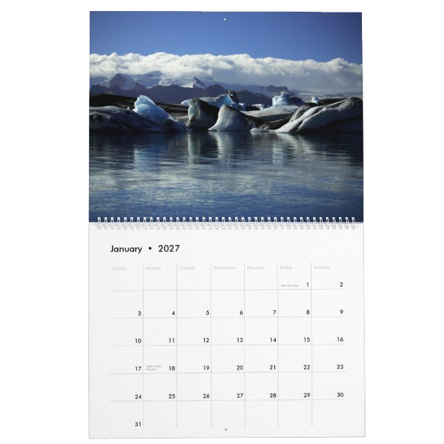 Iceland Calendar 2015 (Jan 2027)