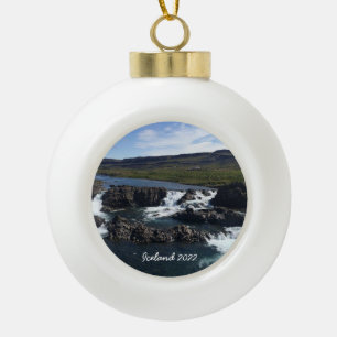 Iceland - Ceramic Ball Ornament