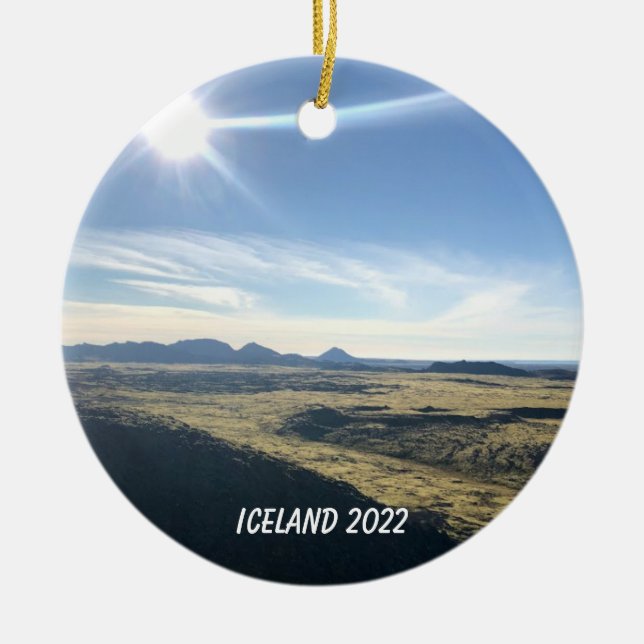 Iceland - ceramic ornament (Front)