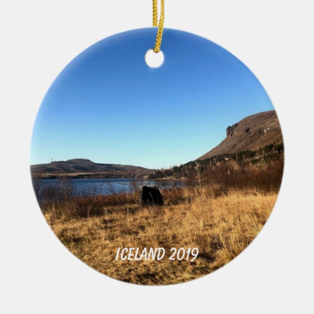 Iceland - ceramic ornament (Front)