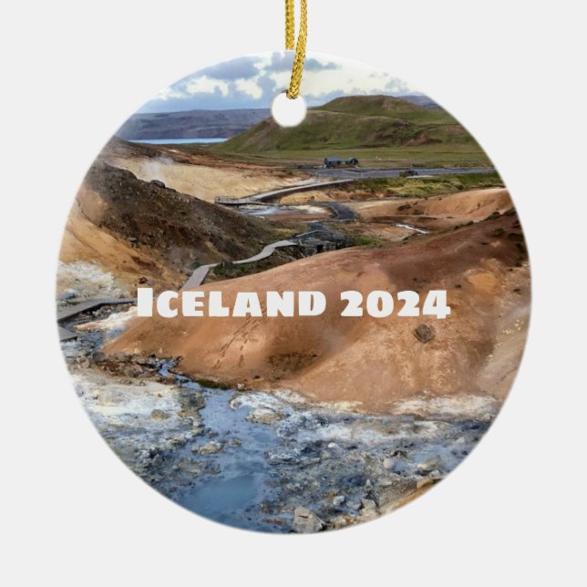 Iceland - Ceramic Ornament (Front)