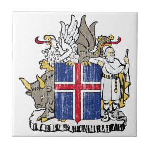 Iceland Coat Of Arms Tile