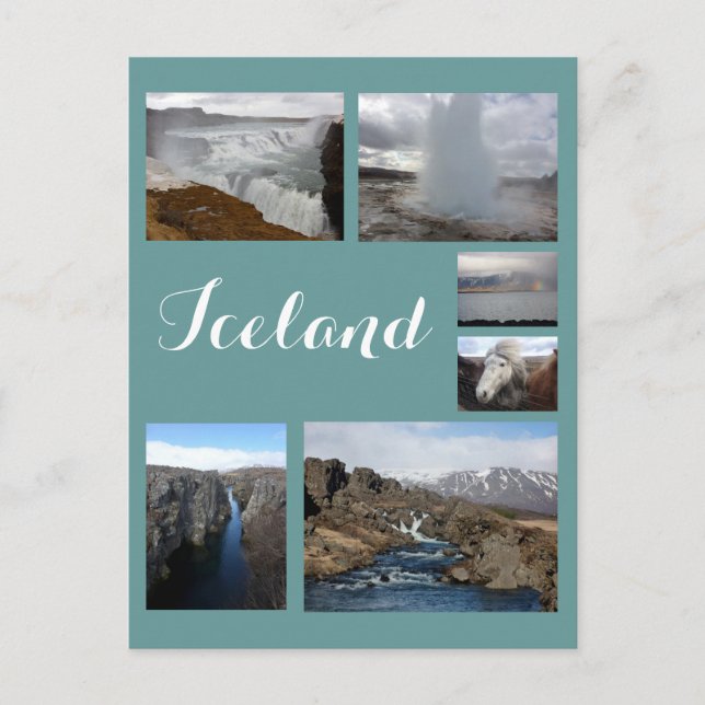 Iceland Collage 2 Postcard (Front)