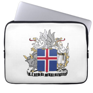 Iceland country coat arms symbol emblem flag laptop sleeve