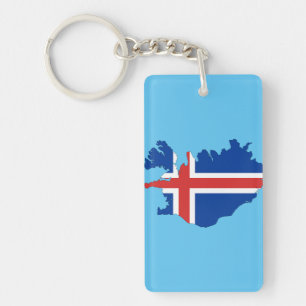 Iceland country flag key ring