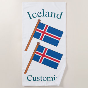 Iceland Country Flag Thunder_Cove Beach Towel