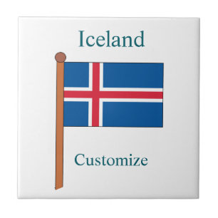 Iceland Country Flag Thunder_Cove Tile