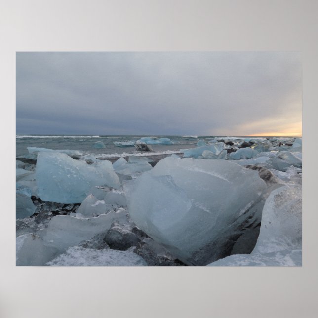 Iceland Diamond Beach Poster (Front)