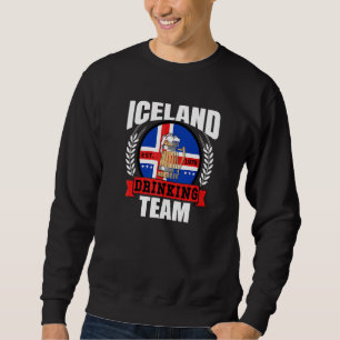 Iceland Drinking Team Icelandic Flag Beer Party Sweatshirt