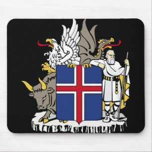 iceland emblem mouse pad
