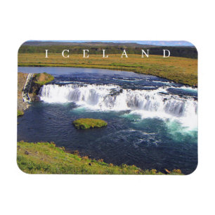 Iceland Faxi Waterfall view fridge magnet