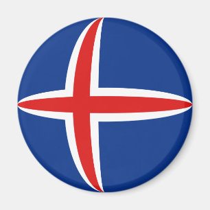 Iceland Fisheye Flag Magnet