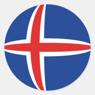 Iceland Fisheye Flag Sticker