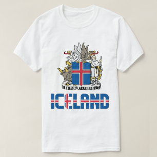 Iceland Flag and Coat Of Arms Patriotic T-Shirt