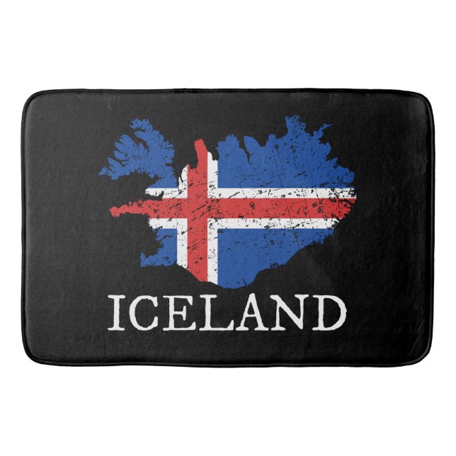 Iceland Flag Bath Mat (Front)