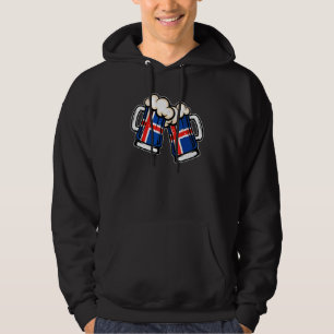 Iceland Flag Beer Mug Cool Icelander Beer Hoodie
