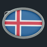 Iceland Flag Belt Buckle<br><div class="desc">Patriotic flag of Iceland.</div>