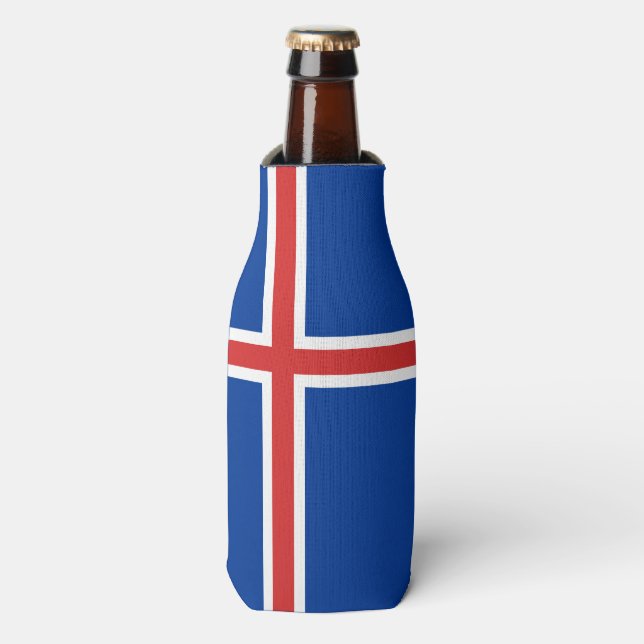 Iceland Flag Bottle Cooler (Bottle Front)