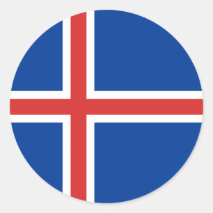 Iceland Flag Classic Round Sticker