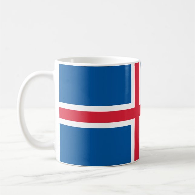 Iceland flag  coffee mug (Left)