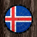 Iceland Flag Dartboard & darts / game board<br><div class="desc">Dartboard: Iceland & Icelandic flag darts, family fun games - love my country, summer games, holiday, fathers day, birthday party, college students / sports fans</div>
