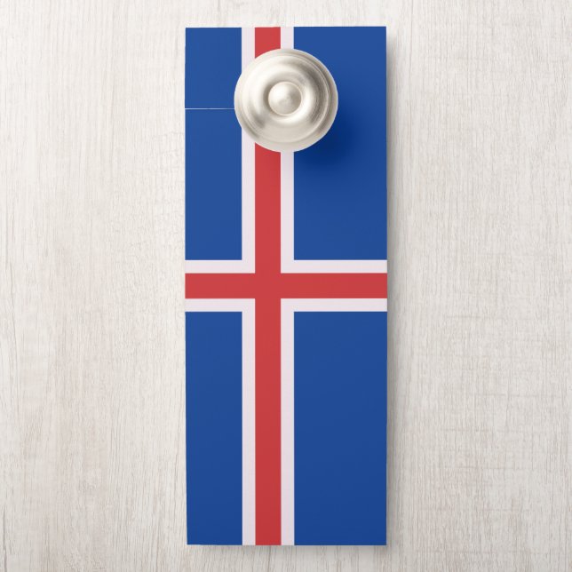 Iceland flag door hanger (On Knob)
