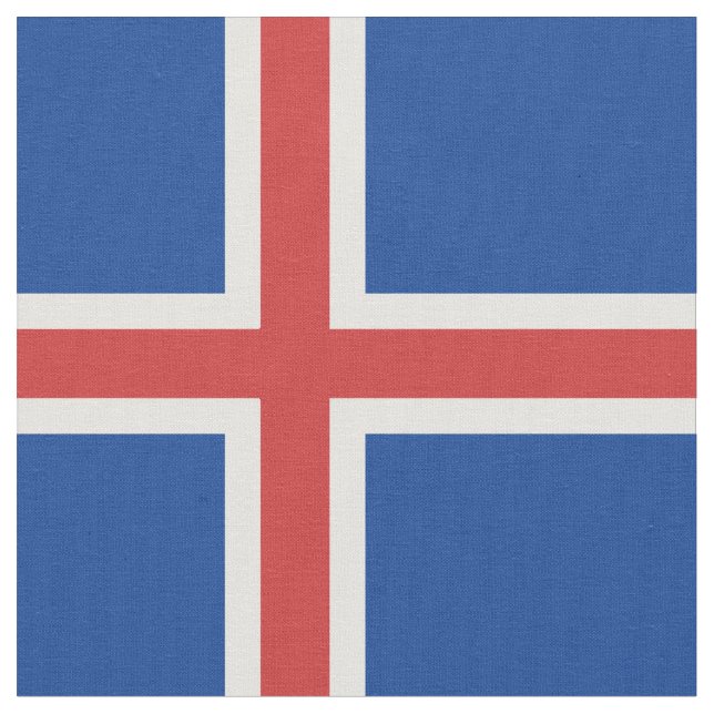 Iceland flag fabric (Close Up)
