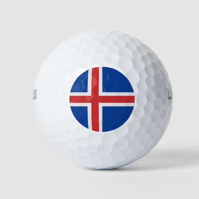 Iceland flag golf balls (Front)