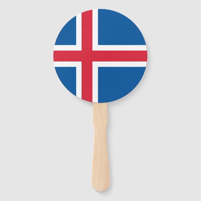 Iceland Flag Hand Fan (Front)