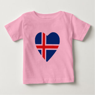 Iceland Flag Heart T-Shirt