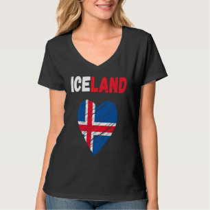 Iceland Flag Holiday Iceland Heart Icelander Flag T-Shirt