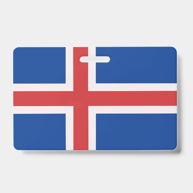 Iceland flag ID badge (Front)