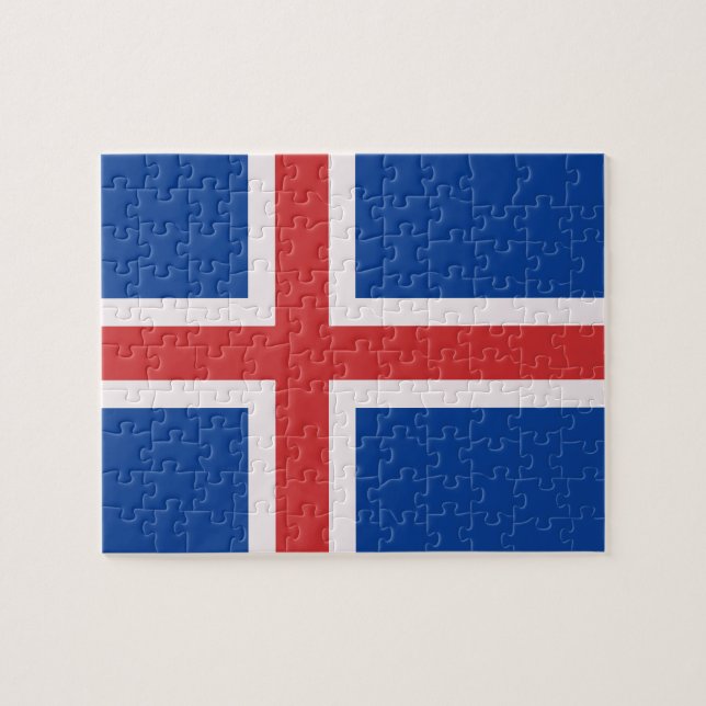 Iceland flag jigsaw puzzle (Horizontal)
