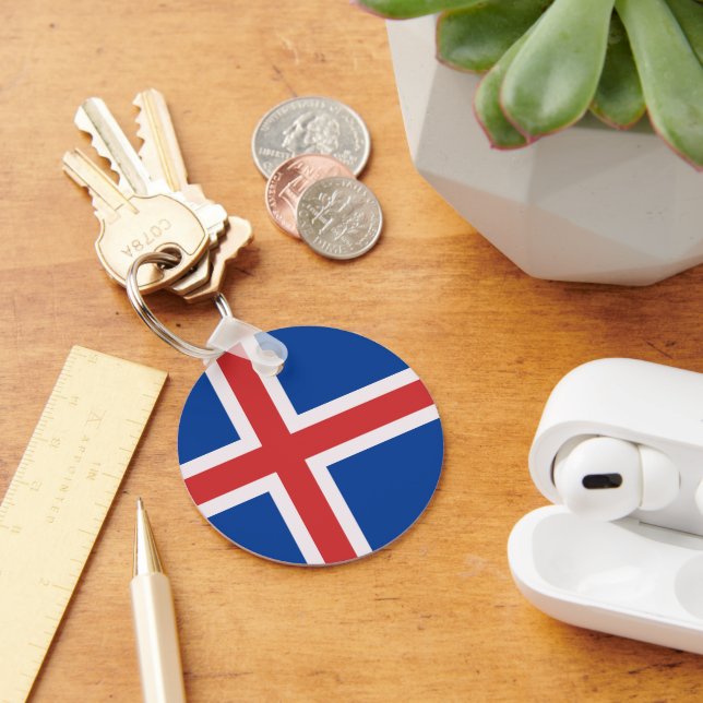 Iceland flag key ring (Desk)