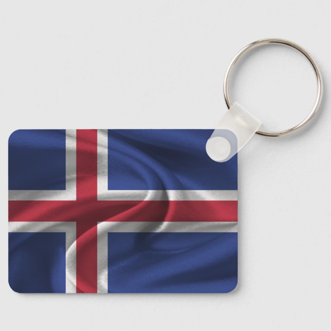 Iceland Flag Keychain (Front)