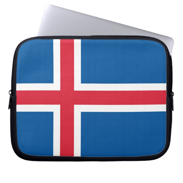 Iceland Flag Laptop Sleeve (Front)