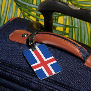 Iceland flag luggage tag